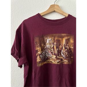 Vintage The Birth of Old Glory George Washington Betsey Ross tee USA size M dist